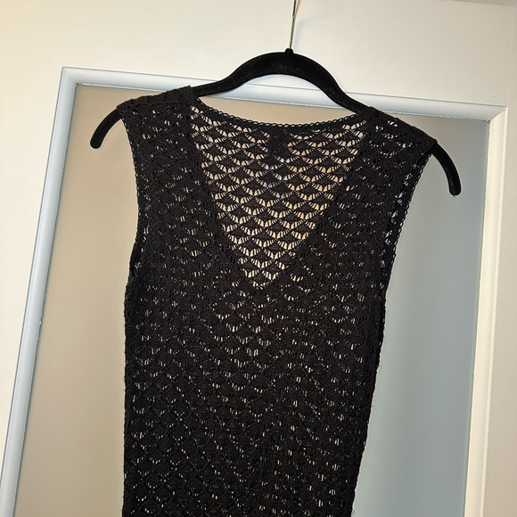 Vintage D&G Lace Crochet Black Maxi Dress - Picture 3 of 7